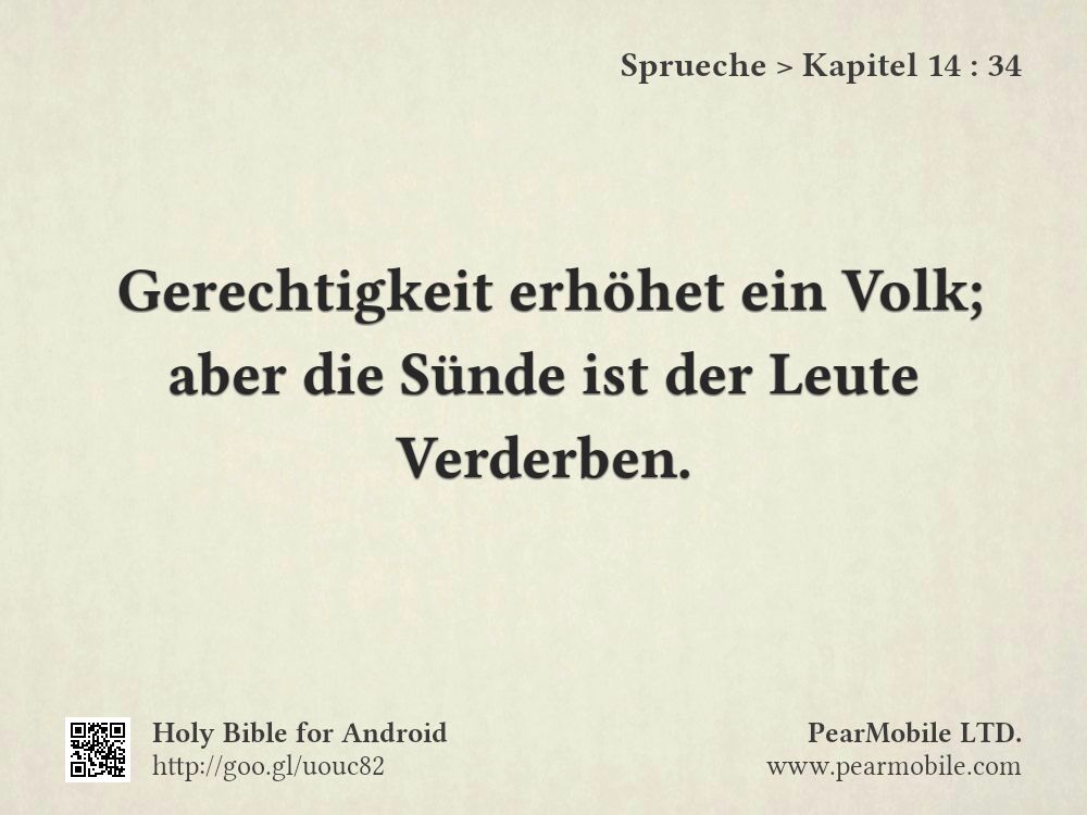 Sprueche, Kapitel 14:34